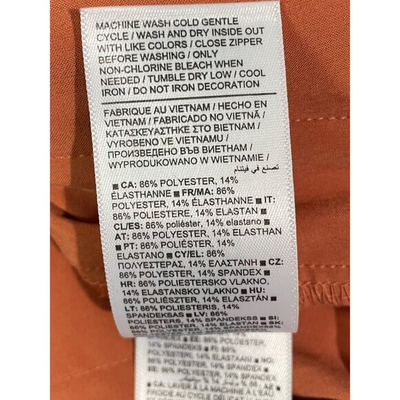 Athleta Womens Sleeveless Rust Orange Romper Size 14 - Picture 15 of 15
